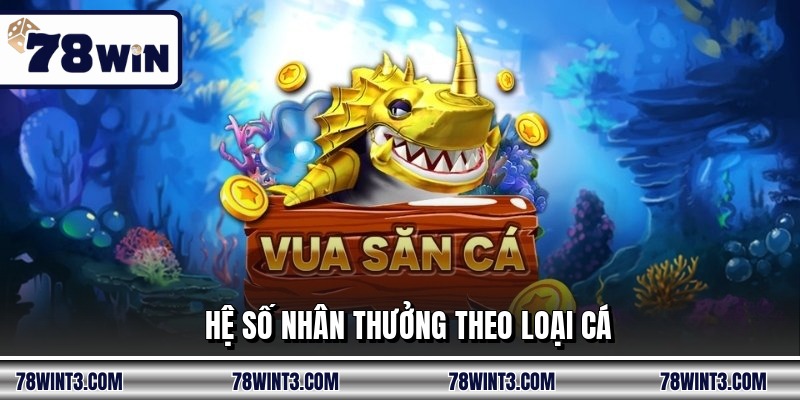 Hệ số nhân thưởng theo loại cá